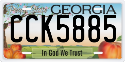 GA license plate CCK5885