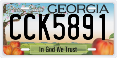 GA license plate CCK5891