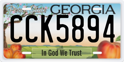 GA license plate CCK5894