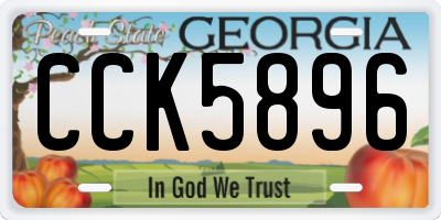 GA license plate CCK5896