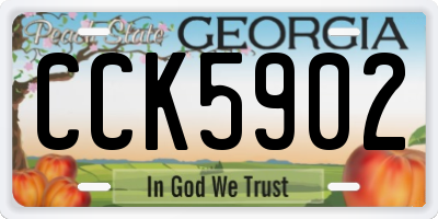 GA license plate CCK5902