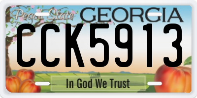 GA license plate CCK5913