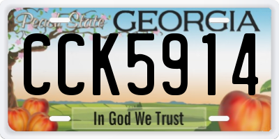 GA license plate CCK5914