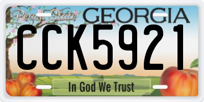 GA license plate CCK5921