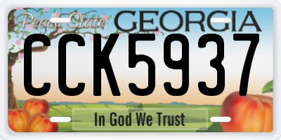 GA license plate CCK5937