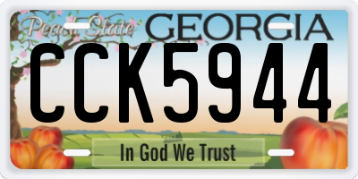 GA license plate CCK5944
