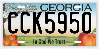 GA license plate CCK5950