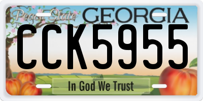 GA license plate CCK5955