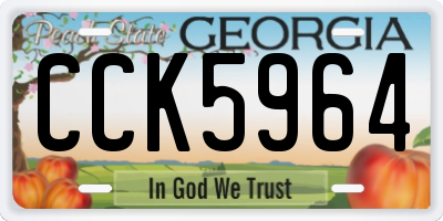GA license plate CCK5964