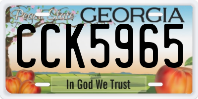 GA license plate CCK5965