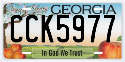 GA license plate CCK5977