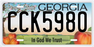 GA license plate CCK5980