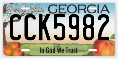 GA license plate CCK5982
