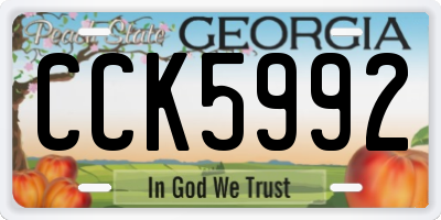 GA license plate CCK5992