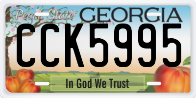 GA license plate CCK5995