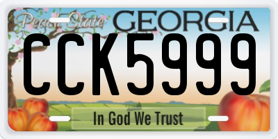 GA license plate CCK5999
