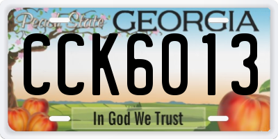 GA license plate CCK6013