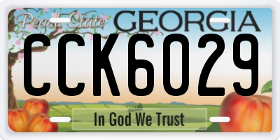 GA license plate CCK6029