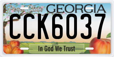 GA license plate CCK6037