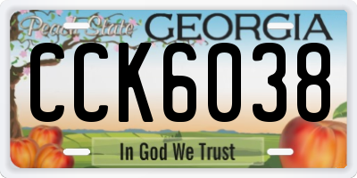 GA license plate CCK6038