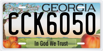 GA license plate CCK6050