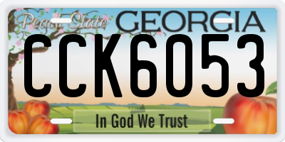 GA license plate CCK6053