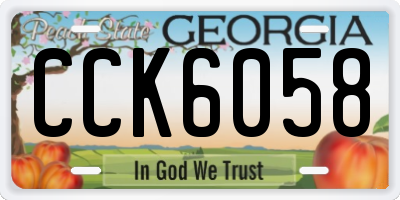GA license plate CCK6058