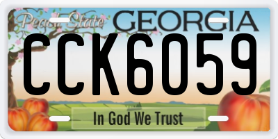GA license plate CCK6059