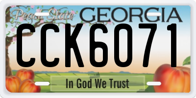 GA license plate CCK6071