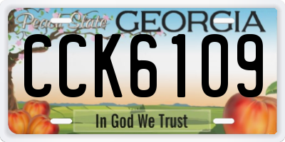 GA license plate CCK6109