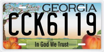GA license plate CCK6119