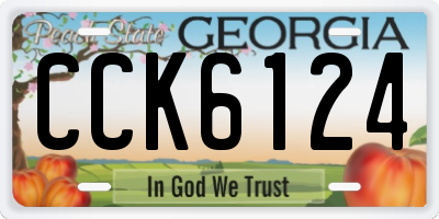 GA license plate CCK6124