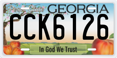 GA license plate CCK6126