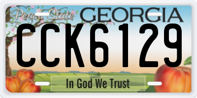 GA license plate CCK6129