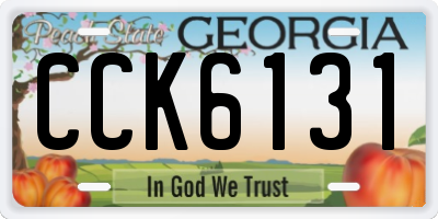 GA license plate CCK6131