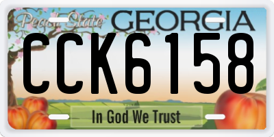 GA license plate CCK6158