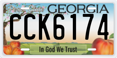 GA license plate CCK6174