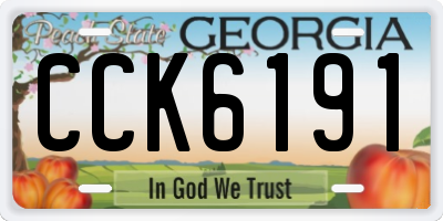 GA license plate CCK6191