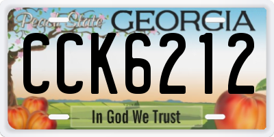 GA license plate CCK6212