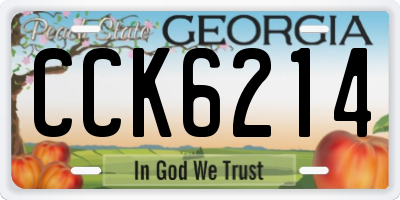 GA license plate CCK6214