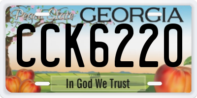 GA license plate CCK6220