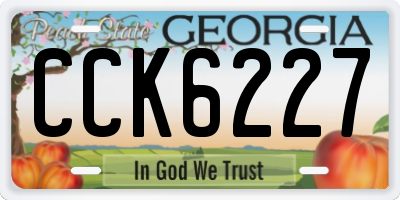 GA license plate CCK6227