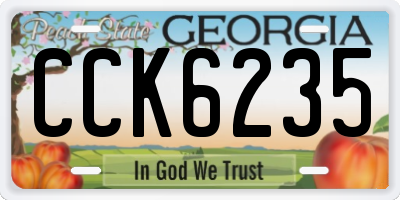 GA license plate CCK6235