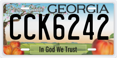 GA license plate CCK6242
