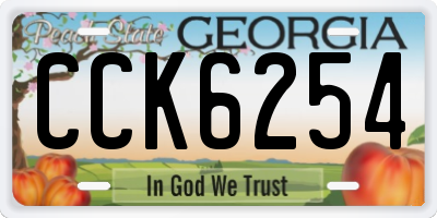 GA license plate CCK6254
