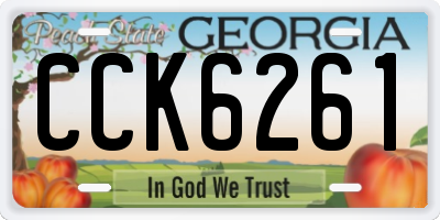 GA license plate CCK6261