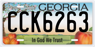 GA license plate CCK6263