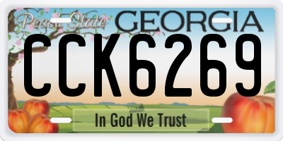 GA license plate CCK6269