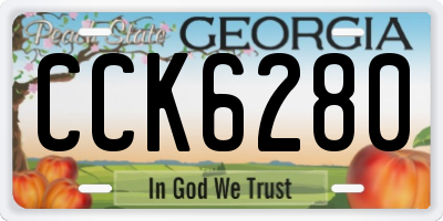 GA license plate CCK6280