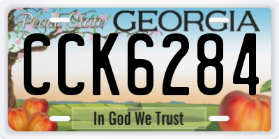GA license plate CCK6284